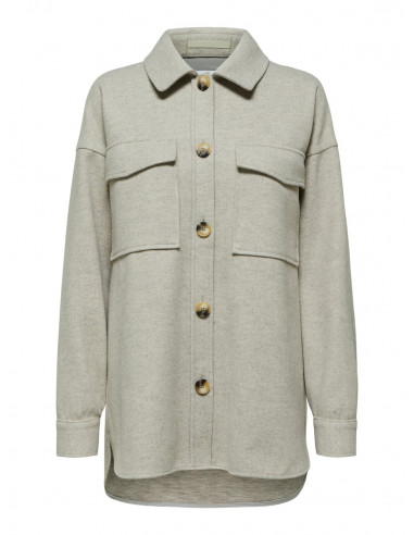 Selected Femme Tora Shirt Jacket Grey...